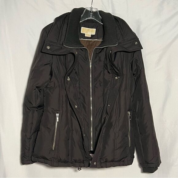 Michael Kors Down Waterfowl Puffer Brown Winter Snow Jacket Womens S - Picture 2 of 12